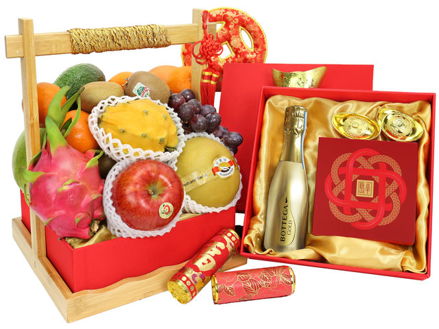 CNY Gift Hamper - Gourmet Chinese New Year Gift Baskets M17 - CH20111A4 Photo