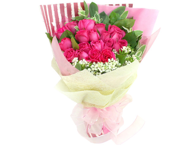 Florist Flower Bouquet - Violet Red Bouquet - L06851 Photo