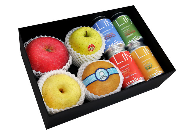 Fruit Basket - Sparkling Tea Fruit Box - FT0429A3 Photo