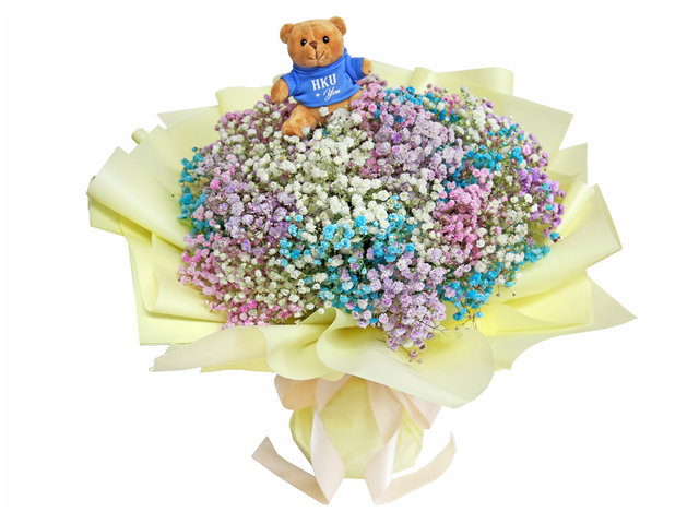 Graduation Flower n Gift - University of Hong Kong Graduation Flower Bouquet  HK04 - HG0610B2 Photo