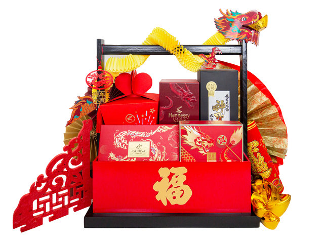 新年果籃Hamper - 吉祥龍添瑞-農曆新年禮物籃  0111B2 - CH20111B2 Photo