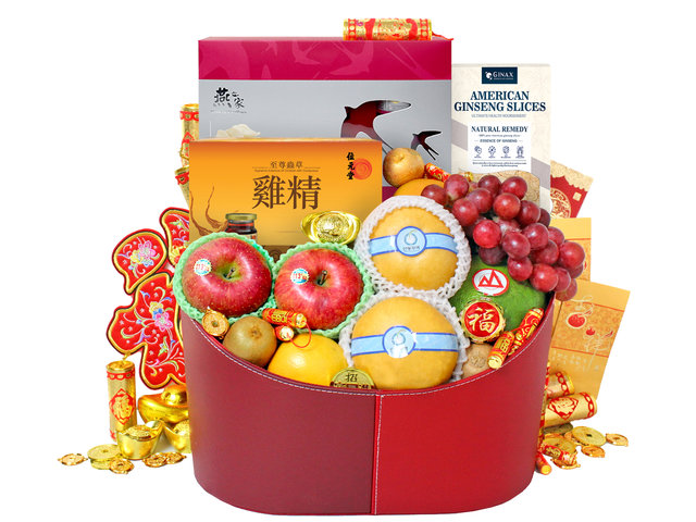 新年果籃Hamper - 農曆新年拜年禮物籃 R75 - L36510752 Photo